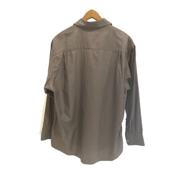 Joseph Abboud Dress Shirt Mens 17 34/35 Egyptian Cotton Long Sleeve Gray - Picture 2 of 10